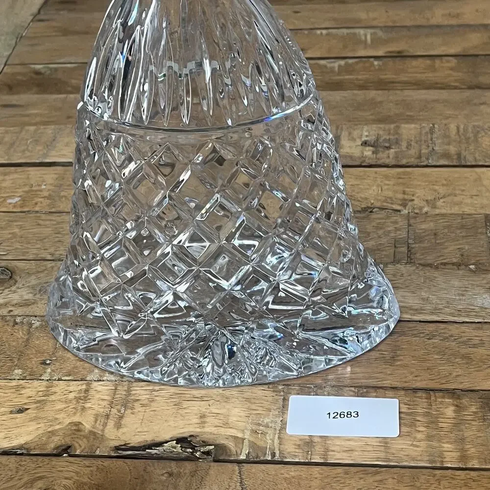 Vintage Bell Shaped Heavy Cut Glass Crystal Liquor Decanter 13